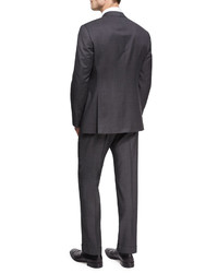 Giorgio Armani Wool Two Piece Suit Charcoal