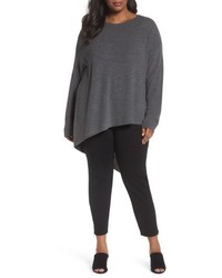 Eileen Fisher Plus Size Asymmetrical Merino Wool Pullover