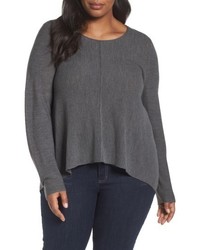 Eileen Fisher Plus Size Seam Front Merino Sweater