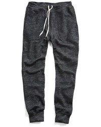 Todd Snyder Wool Cotton Double Knit Slim Sweatpant In Charcoal