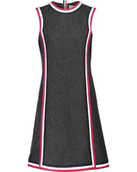 Thom Browne Cricket Silk Faille Trimmed Wool Dress