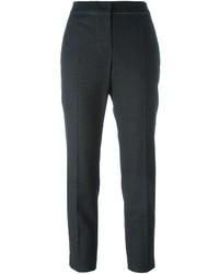 Charcoal Wool Tapered Pants