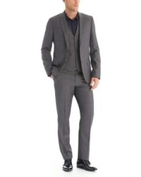 Hugo Boss Arlanwenshiver Slim Fit Italian Wool 3 Piece Suit 42r Grey