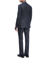 BOSS Birdseye Melange Wool Three Piece Suit