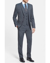 Hugo Arantwonhixby Extra Trim Fit Three Piece Suit Charcoal 42r