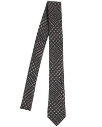 Emporio Armani 55cm Prince Of Wales Wool Jersey Tie