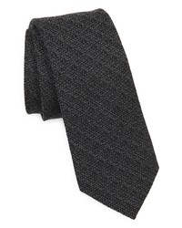 Ted Baker London Tweed Silk Wool Tie In Charcoal At Nordstrom