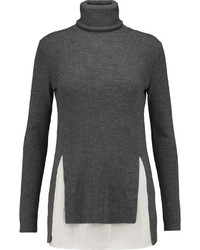 Joseph Merino Wool And Washed Silk Turtleneck Sweater