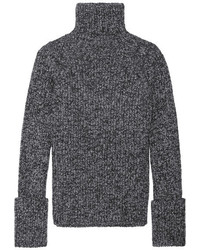 Joseph Mlange Wool Blend Turtleneck Sweater Gray