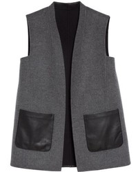 Lafayette 148 New York Nika Wool Cashmere Reversible Vest