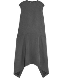 Balenciaga Asymmetric Woven Dress Gray