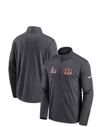 Nike Anthracite Cincinnati Bengals Super Bowl Lvi Bound Patch Quarter Zip Pullover Jacket At Nordstrom