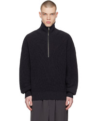 RAINMAKER KYOTO Black Half Zip Sweater