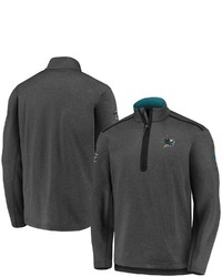 FANATICS Branded Heathered Charcoal San Jose Sharks Authentic Pro Travel Training Quarter Zip Jacket In Heather Charcoal At Nordstrom