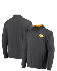 Colosseum Charcoal Iowa Hawkeyes Tortugas Logo Quarter Zip Jacket At Nordstrom