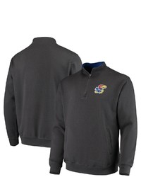 Colosseum Charcoal Kansas Jayhawks Tortugas Logo Quarter Zip Jacket