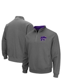 Colosseum Charcoal Kansas State Wildcats Tortugas Logo Quarter Zip Jacket At Nordstrom