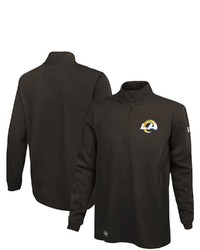 New Era Charcoal Los Angeles Rams Combine Authentic Overcome Quarter Zip Jacket In Navy At Nordstrom