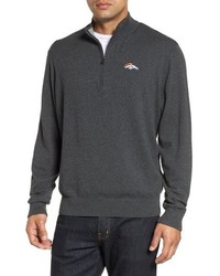 Cutter & Buck Denver Broncos Lakemont Regular Fit Quarter Zip Sweater