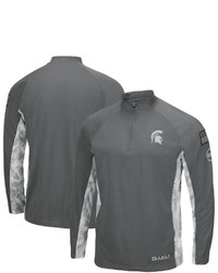 Colosseum Graycamo Michigan State Spartans Oht Military Appreciation Swoop Quarter Zip Jacket At Nordstrom
