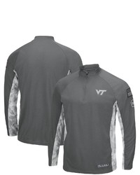 Colosseum Graycamo Virginia Tech Hokies Oht Military Appreciation Swoop Quarter Zip Jacket At Nordstrom