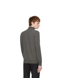 Loro Piana Grey Cashmere Half Zip Sweater