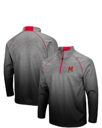 Colosseum Heathered Gray Maryland Terrapins Sitwell Sublimated Quarter Zip Pullover Jacket