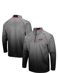 Colosseum Heathered Gray Virginia Tech Hokies Sitwell Sublimated Quarter Zip Pullover Jacket In Heather Gray At Nordstrom