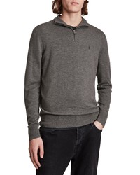 AllSaints Kilburn Quarter Zip Wool Blend Sweater