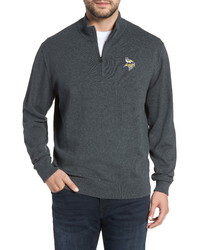 Cutter & Buck Minnesota Vikings Lakemont Regular Fit Quarter Zip Sweater
