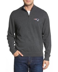 Cutter & Buck New England Patriots Lakemont Regular Fit Quarter Zip Sweater