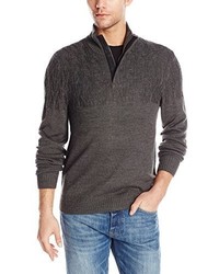 Original Penguin Long Sleeve 14 Zip Jersey Mock Neck Sweater