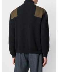 Holland & Holland Patched Zip Neck Jumper