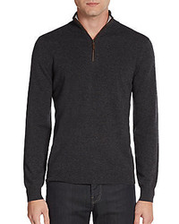 Saks Fifth Avenue Quarter Zip Cashmere Sweater