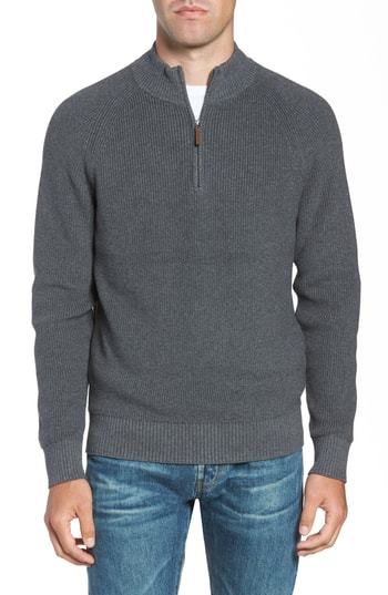 Nordstrom Men's Shop Ribbed Quarter Zip Sweater, $79