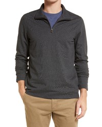 Nordstrom Twill Texture Pullover In Grey Dark Charcoal Heather At