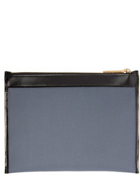 Thom Browne Grey Twill Large Pouch
