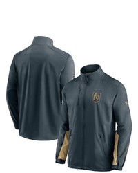 FANATICS Branded Charcoal Vegas Golden Knights Authentic Pro Locker Room Rinkside Full Zip Jacket