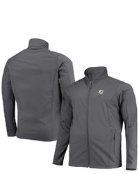 Dunbrooke Charcoal Miami Dolphins Big Tall Sonoma Softshell Full Zip Jacket At Nordstrom