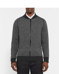 Calvin Klein Collection Jakus Zip Up Mlange Knitted Sweater