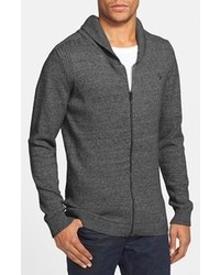 Diesel K Chiccan Shawl Collar Zip Sweater Dark Heather Grey Large