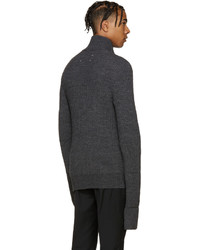 Maison Margiela Grey Zip Up Sweater