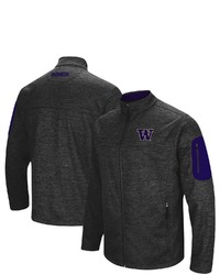 Colosseum Heathered Charcoal Washington Huskies Anchor Full Zip Jacket In Heather Charcoal At Nordstrom