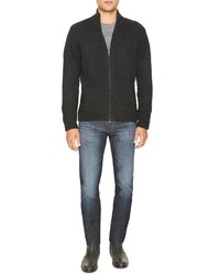 AG Jeans The Seed Stitch Sweater Bomber Charcoal
