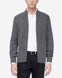 Theory Zip Sweater Charcoal Multi