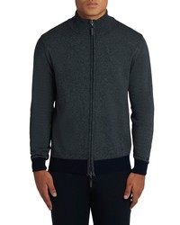 Bugatchi Wool Cashmere Zip Up Sweater