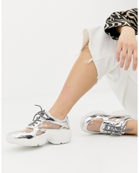 ASOS DESIGN Drench Clear Lace Up Trainers
