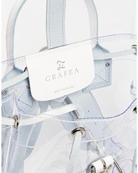 Asos Grafea Clear Backpack With Leather Trims