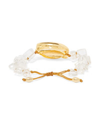 Tohum Gold Plated Crystal And Cord Bracelet