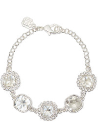Monet Jewelry Monet Silver Tone Cushion Crystal Bracelet